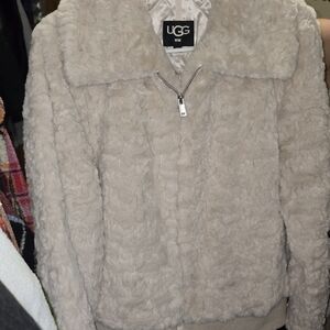 UGG Women's Plush Cream Teddy Jacket